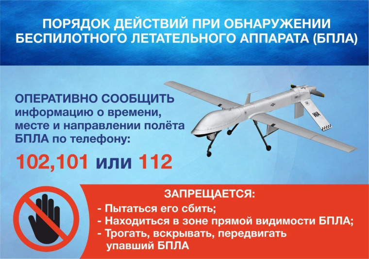 Инструктаж при угрозе возможного совершения террористических атак с использованием БПЛА.